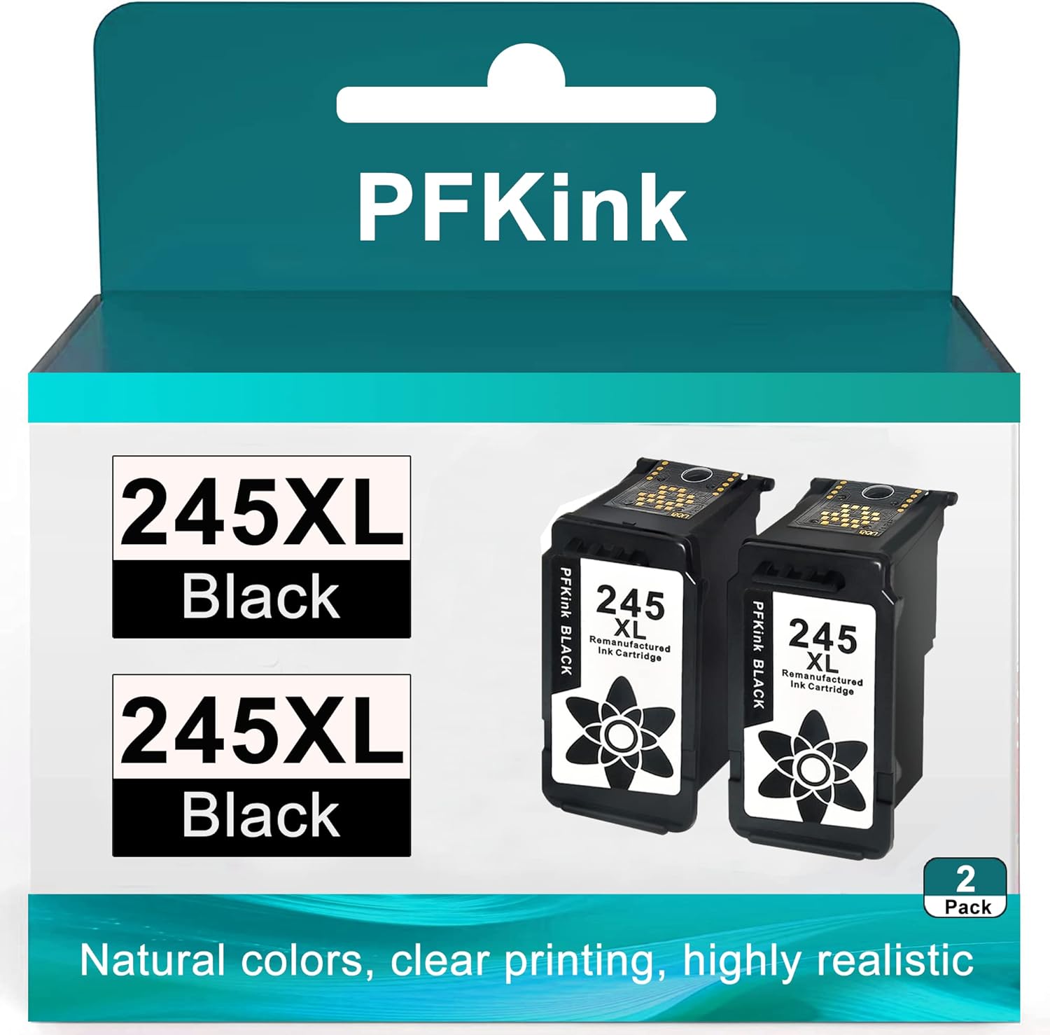 PFKink 245XL Black Ink Cartridge Replacement for Canon PG