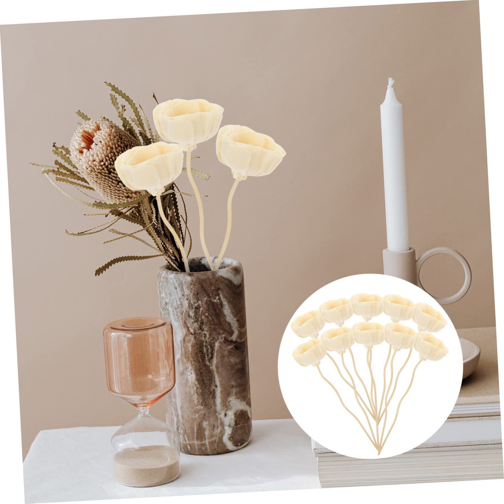 IMIKEYA 50stücke Duftstäbchen Kunstblumen Für Ätherische Öle Aromatherapie-Diffuser Für Stilvolle Raumdekoration Im Büro Und Zuhause Für Entspannende Düfte