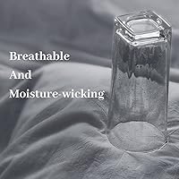 Vista 6 de NEXHOME PRO - Juego de funda de edredón, tamaño Individual, algodón lavado 100 % orgánico, apariencia de lino, con cierre de cremallera, suave, 2