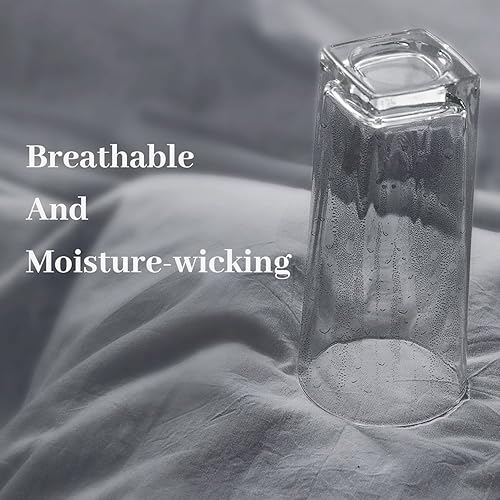 Miniatura 6 de NEXHOME PRO Juego de funda de edredón de algodón para niños, tamaño individual, aspecto de lino, texturizado, orgánico, natural, 100% algodón