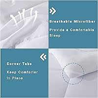 Vista 5 de DOWNCOOL - Juego de edredón de tamaño individual para todas las estaciones con 1 funda de almohada y juego de edredón de plumón alternativo de 2
