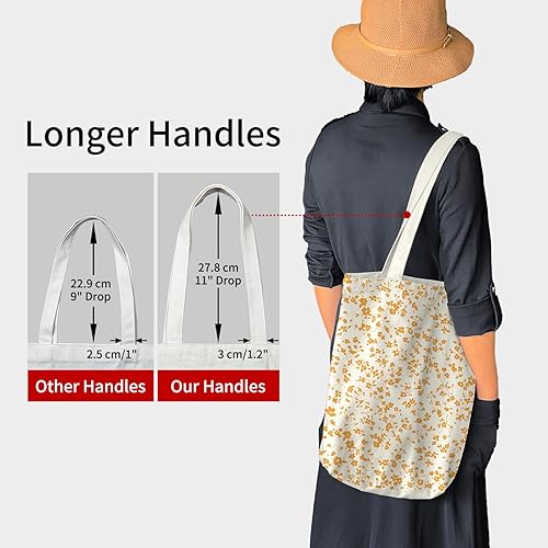 Miniatura 2 de Bolsa de lona para mujer, bolsa de mano con bolsillo interior con cremallera, bolsa de lona con cremallera para compras, trabajo, comestibles todos