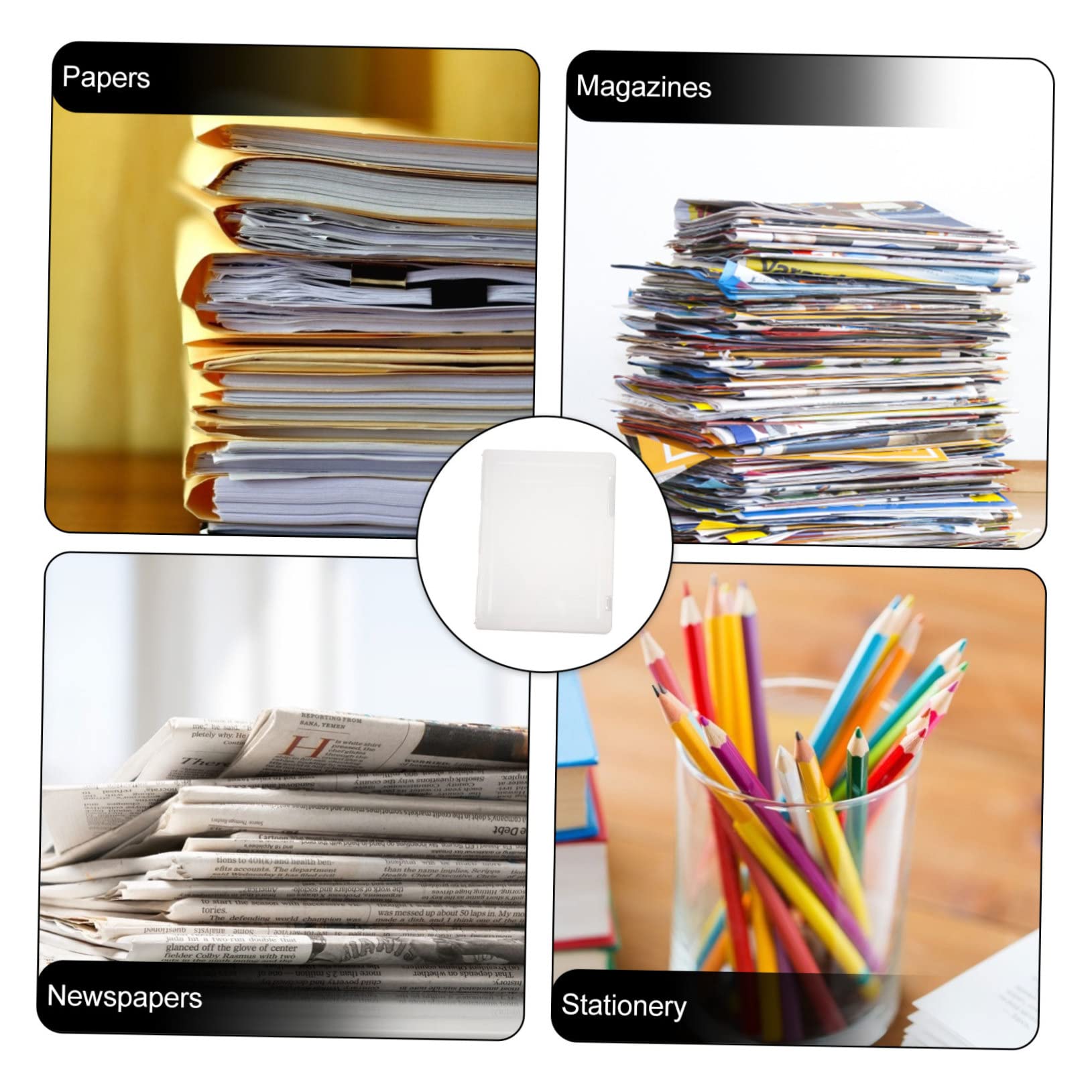 Artibetter 5 Stück Transparente Dokumentenbox Großer Kapazität Leichter Mobiler Organizer für Akten Zeitschriften und Bürobedarf Robuste Aufbewahrungsbox für Studium Büro und Zuhause