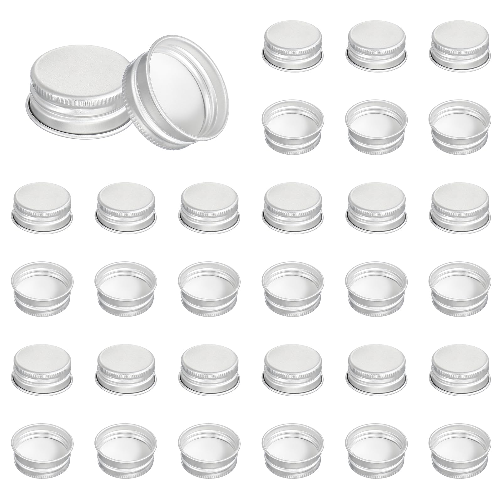 PATIKIL 30mm Aluminum Metal Round Mason Jar Screw Lids 36 Pcs Silver Tone — Amazon image 32
