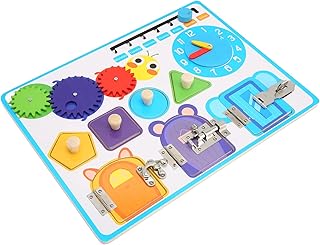 Prancha Fidget com atividades sensoriais, vários mecanismos para aliviar a ansiedade, melhorar a coordenação Basswood Comforting Seniors Fidget Board Atividades para perda de memória