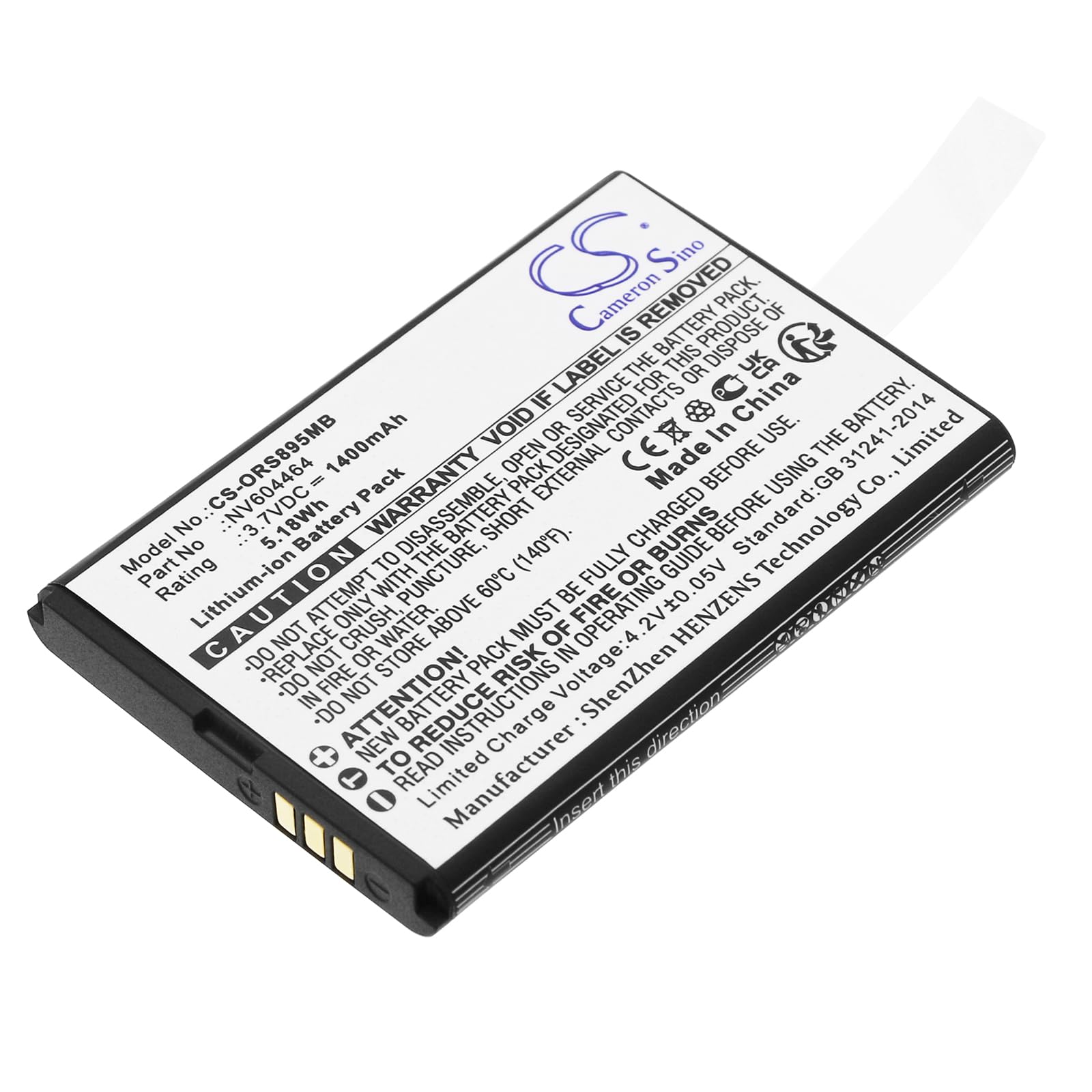 TECHTEK Batterie 1400mAh Compatible avec [Beurer] 952.10, by 110, JBY 100, pour [Lionelo] Babyline 8.1, pour [Beaba] Babyphone Audio Simply Zen+, pour [Oricom] Secure SC740, Secure SC895 remplace NV6