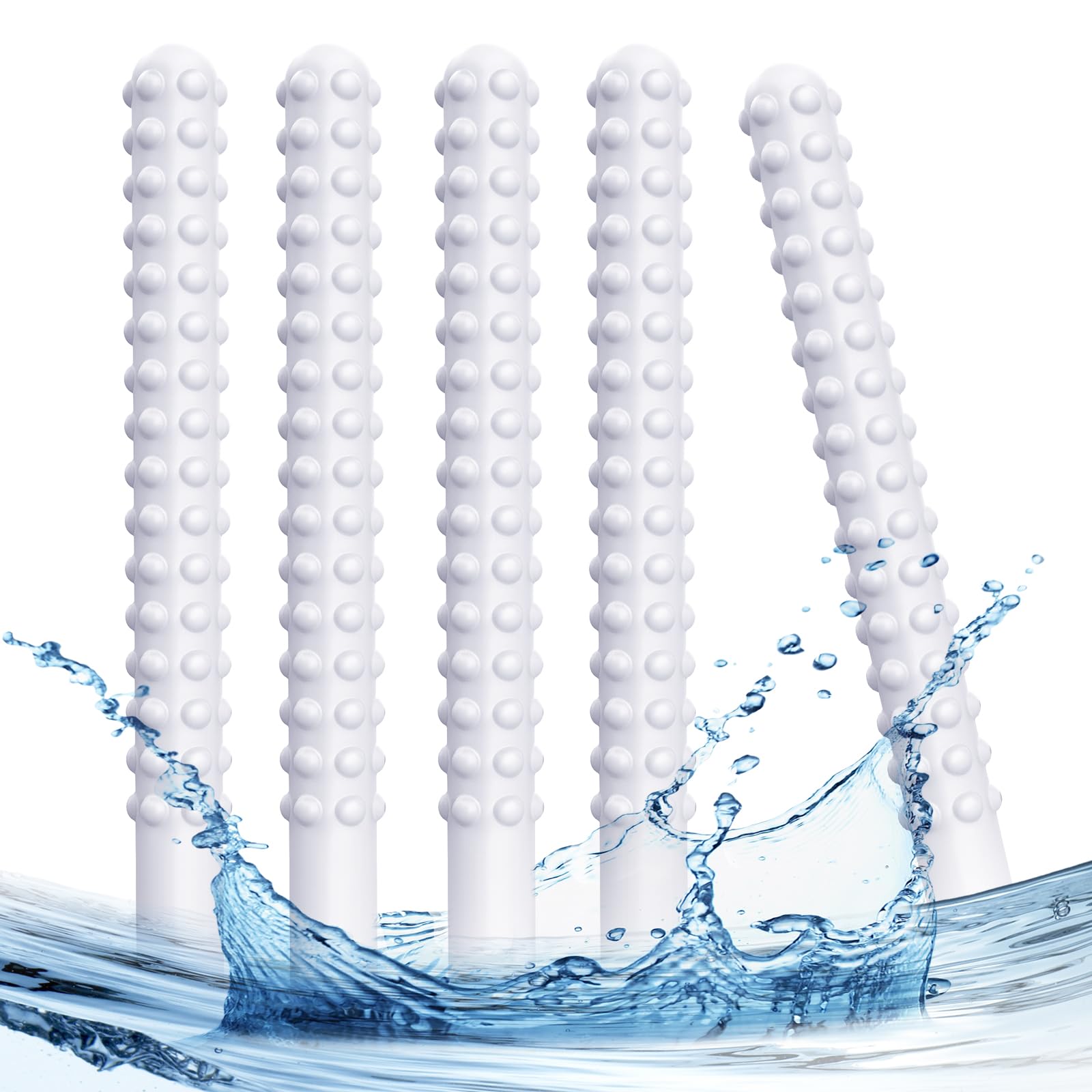 EBIEFLY 5x Drying Stick for Toys Water Absorption Dry Rod Desiccant Silicone Flesh Light Dryer Absorption Stick All-Purpose Cleaners Diatomite Reusable Reduce Rust (Graininess 5.5x0.47 Inches)