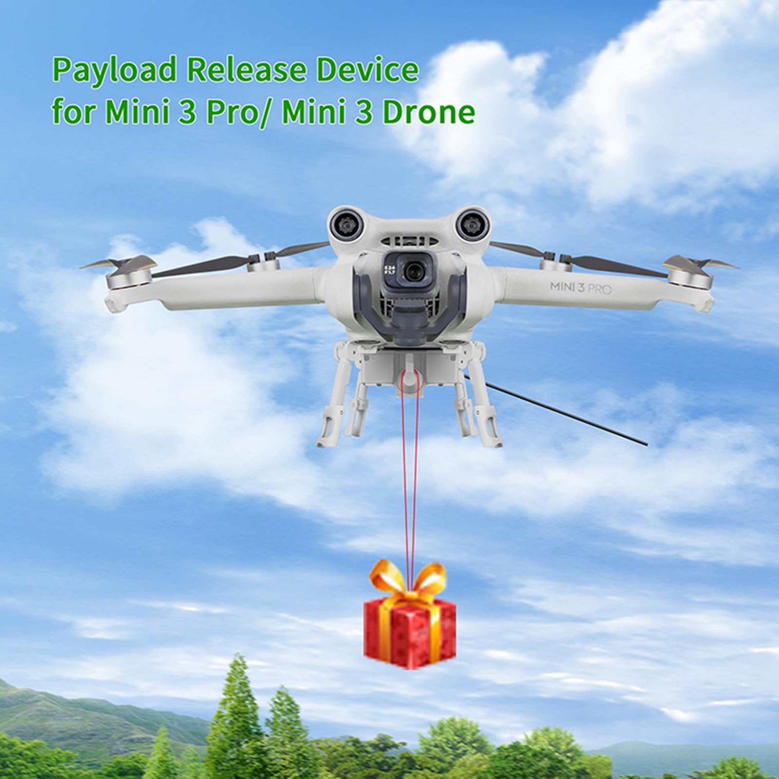 System zrzutu dronem LICHIFIT Uniwersalny dla DJI Mini 3 Pro/Mini 3 Dron Dozownik ładunku, urządzenie do transportu i zrzutu