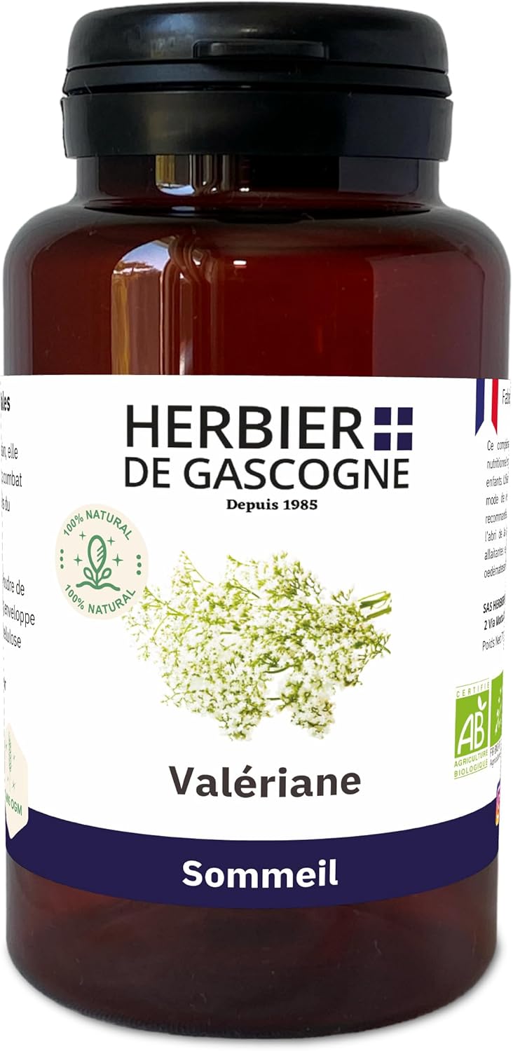Valerian BIO | 200 capsules | Sleep & Relaxation | 280 mg dosage 100% natural without additives and not tablets | L’HERBIER DE GASCOGNE | Herbalist since 1985