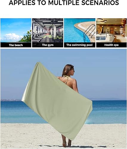 Miniatura 6 de Sage Green Bath Towels for Bathroom Set - Luxury Towels Gifts for Women,Quick Dry Beach Kitchen Hand Hair Face Yoga Workout Gym Towel and Dish