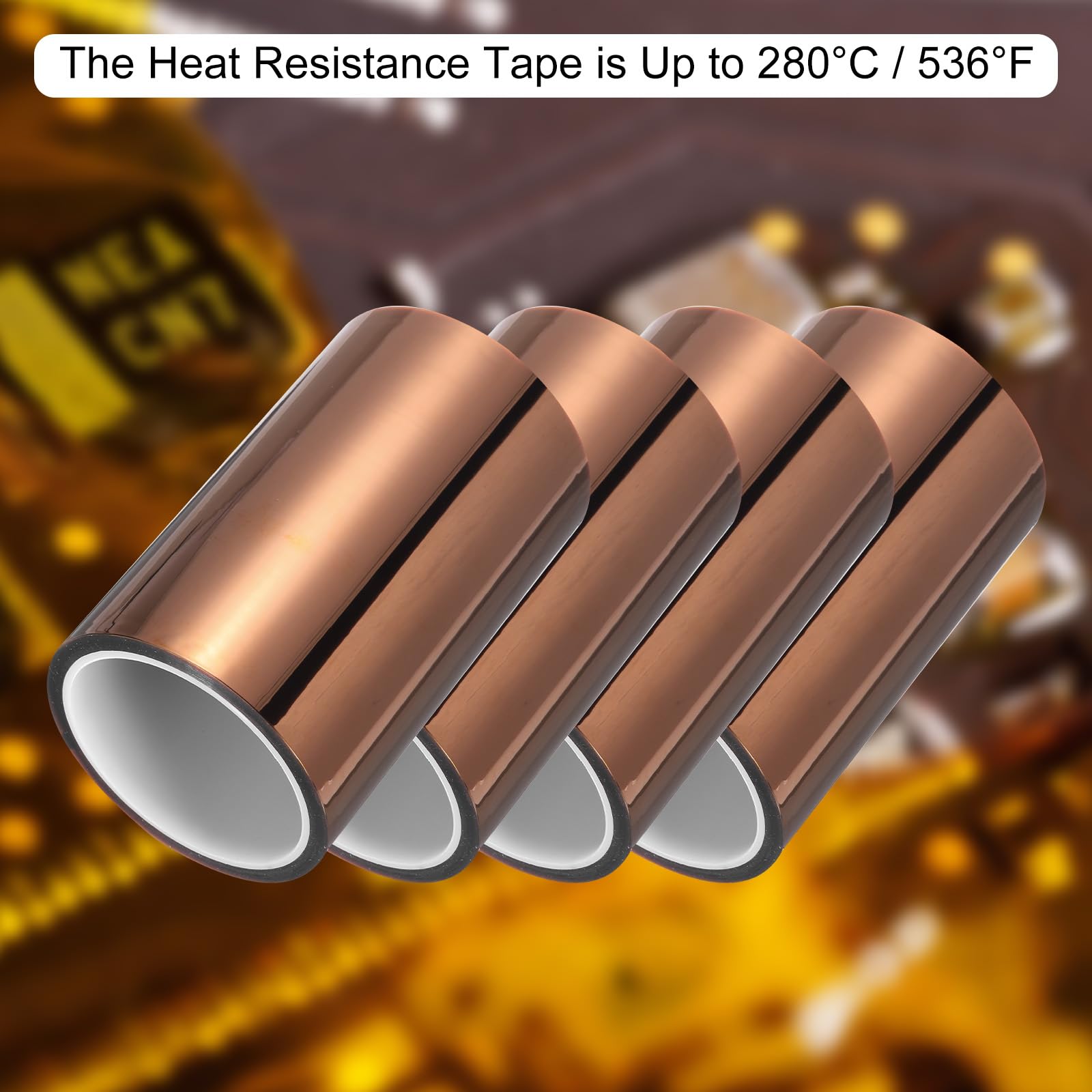 QUARKZMAN Cinta Térmica, 2 Rollos 150mmx33m 108ft Cinta de Alta Temperatura Cintas Resistentes Al Calor para Sublimación, Prensa Térmica, Transferencia de Calor
