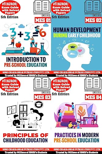 IGNOU PGDPPED Help Books Combo of MES 81 MES 82 MES 83 MES 84 (IGNOU Study Notes/Guidebook Chapter-wise) for Exam Preparations with Solved Latest Previous Year Question Papers mes81 mes82 mes83 mes84