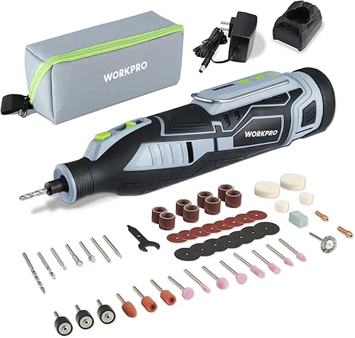 WORKPRO 12V Cordless Rotary Tool Kit, 5 Variable Speeds, Powerful