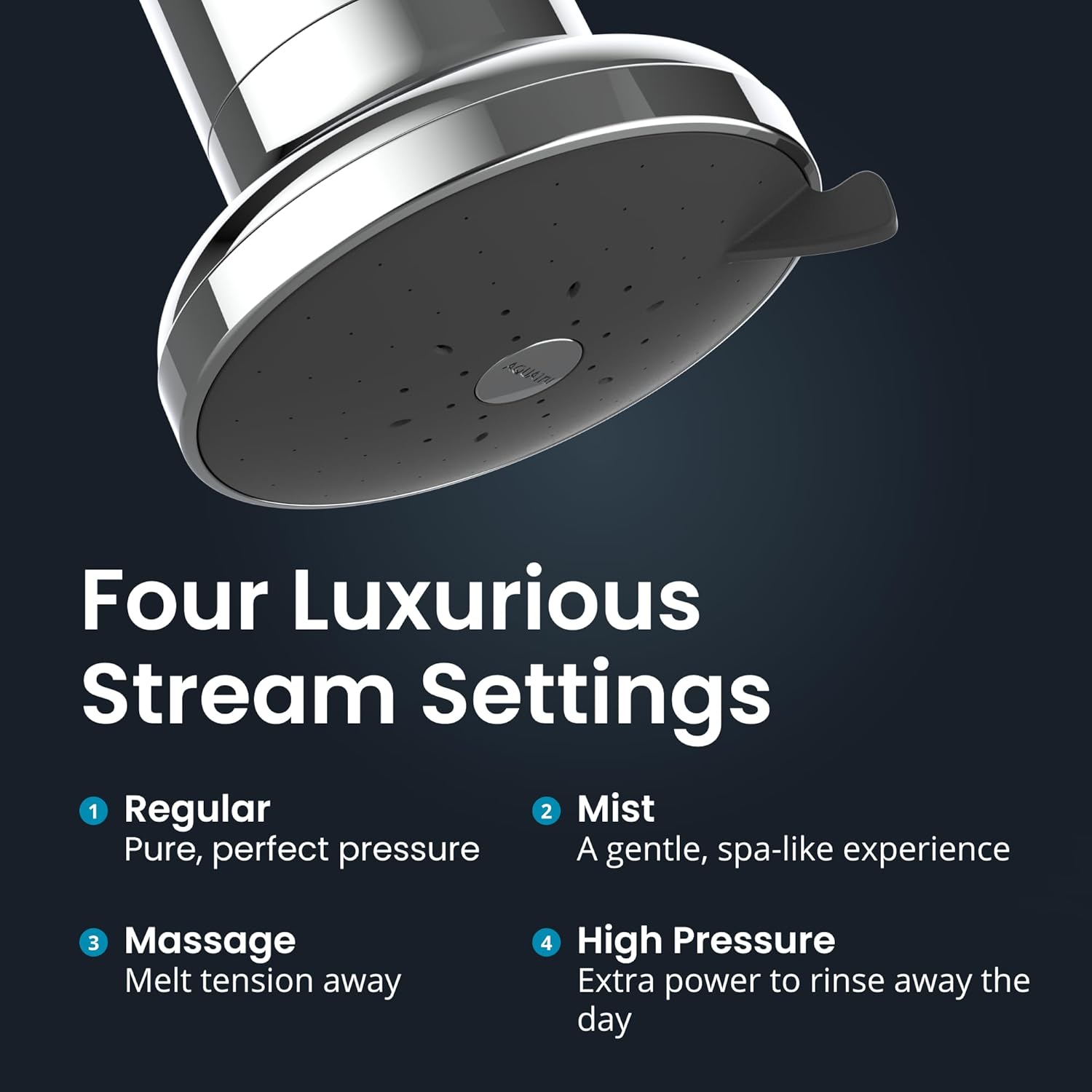 AquaTru Shower - Advanced Shower Filter Removes Impurities from Hard Water to Support Healthy Skin, Scalp, Hair, Reduce Breakage, and Enhance Your Beauty and Self-Care Routine (Polished Chrome)