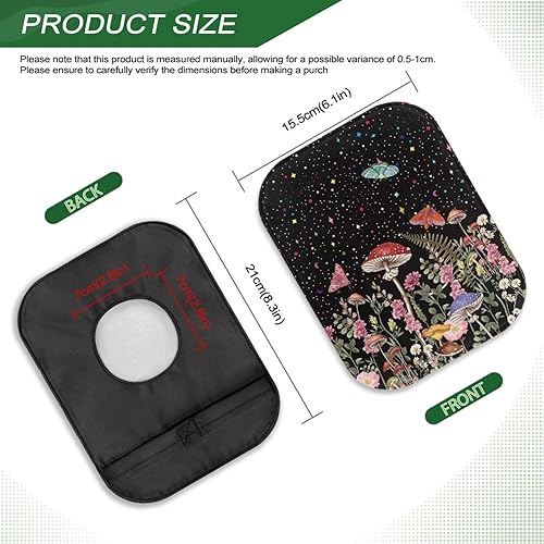 Miniatura 7 de Rnyleeg Ostomy Pouch Covers for Women Mushroom Butterfly Pattern Colostomy Supplies for Home Work Travel Portable Ostomy Bag Accessories