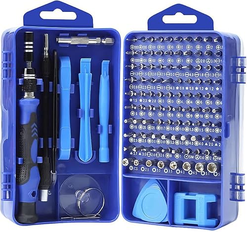 Juego de destornilladores 115 en 1, kit de herramientas magnéticas de precisión para gafas, PC, portátil, teléfono celular, reloj digital (Taihom
