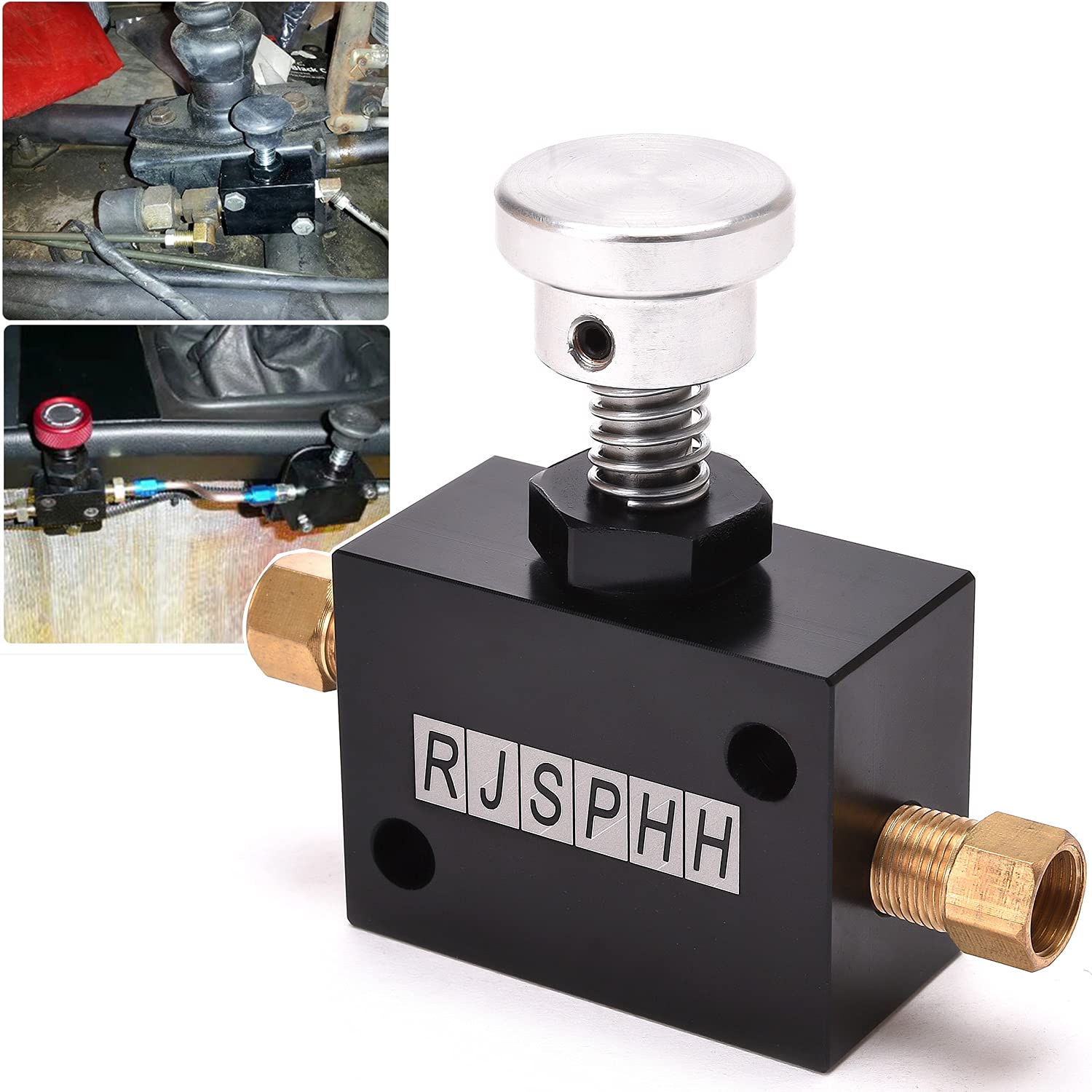 RJSPHH Alumunum brake Lock Manual Line Lock Pressure Holder Hydraulic Brake Park Lock for Disc Drum 1/8"npt