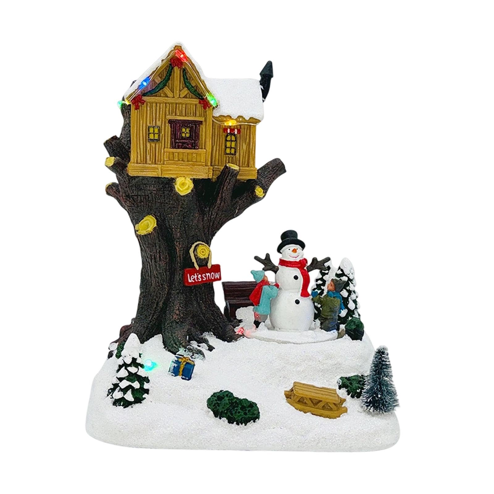 Maison de village de Noël lumineuse pour offrir en cadeau de table original