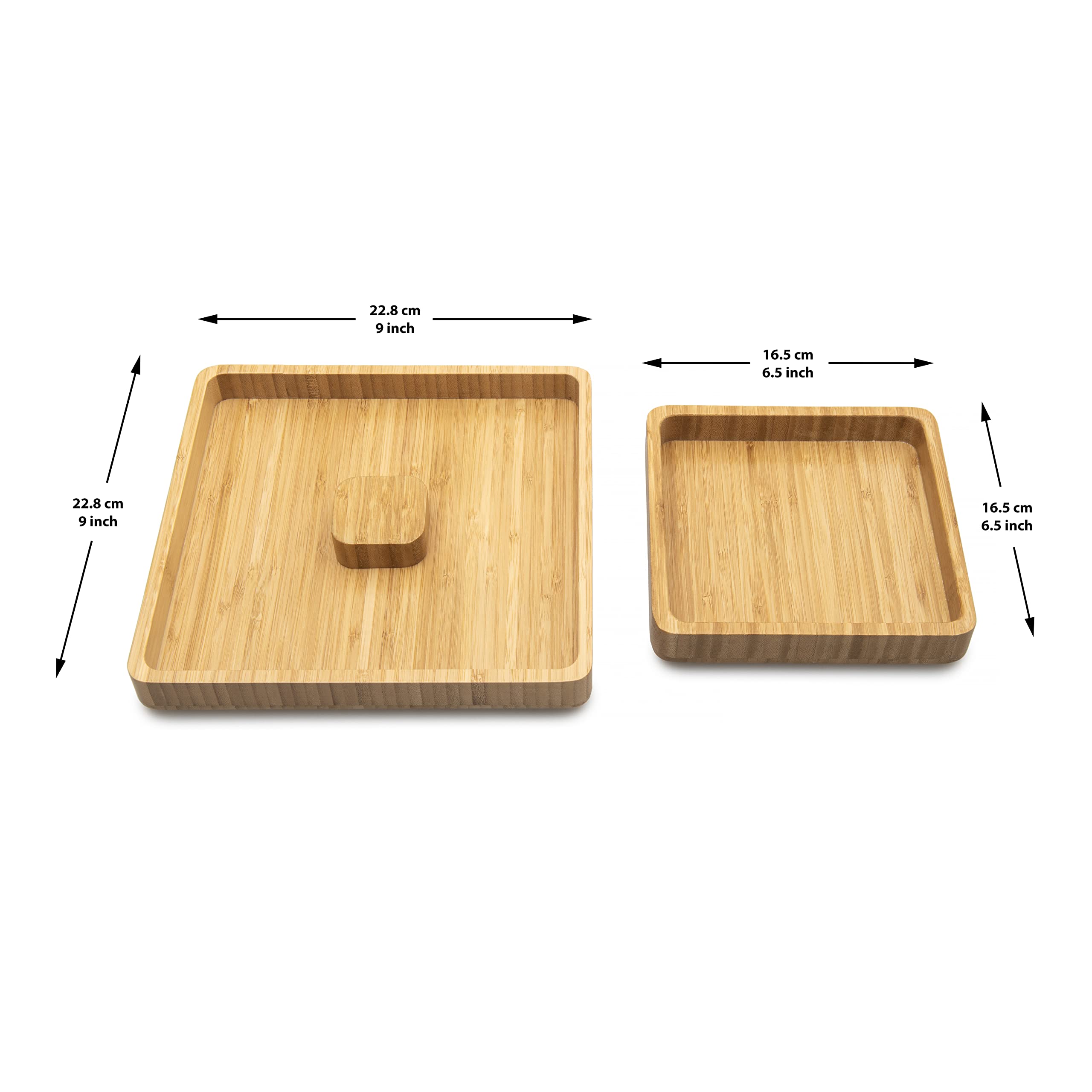BULIKOR Bamboo Pistachio Bowl with Shell Storage - Can be Used for Pistachio, Cherries, Olives, Sunflower Seeds, Candy - Space Saving - Complete with Finger Protector Peeler