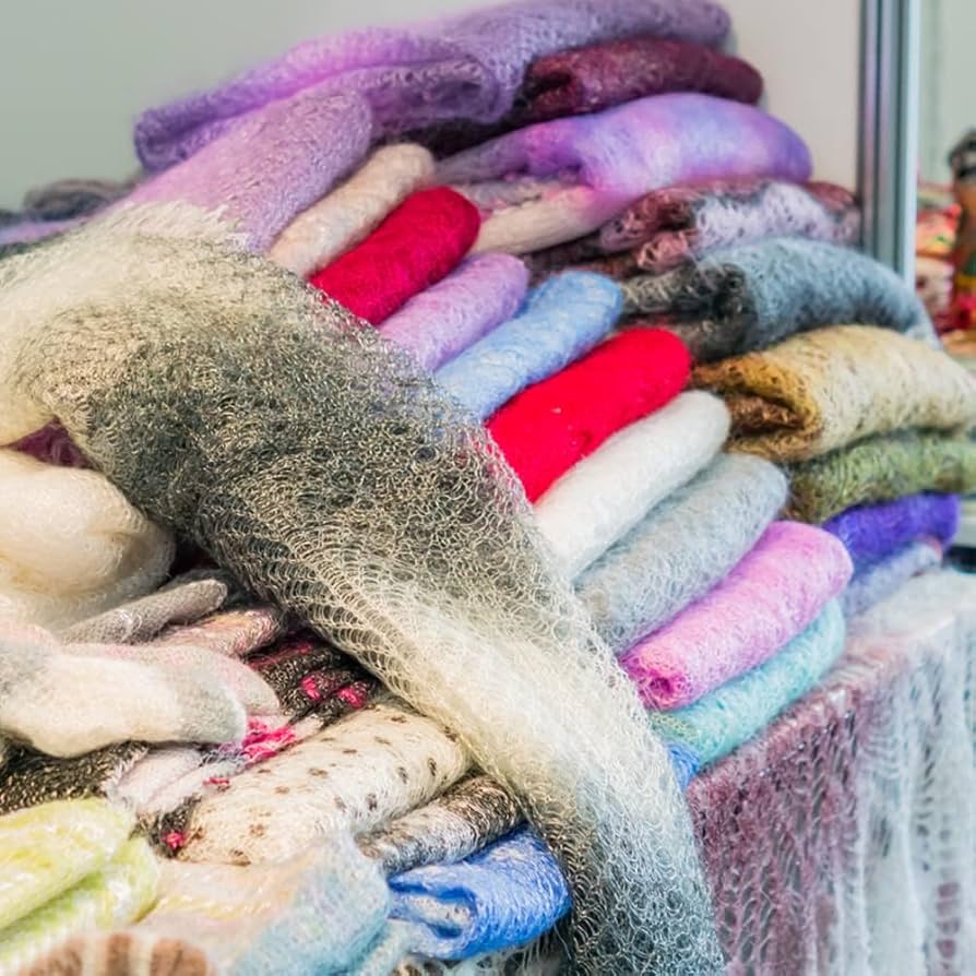 Amazon.com: Streamzio 2 Rolls Diamond Mohair Yarn, 2ply Thin