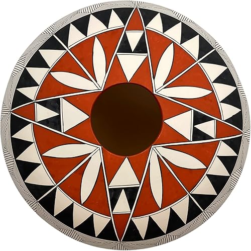 Miniatura 4 de Maceta india de cerámica nativa americana del suroeste de Acoma, de línea fina, pintada a mano, decoración del hogar, interior, hecha a mano, D Malie