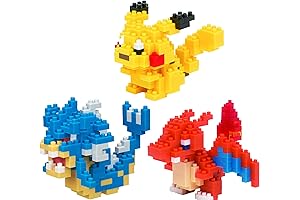 Nanoblock Pokemon 3 Set Bundle - Gyarados, Charizard, Pikachu