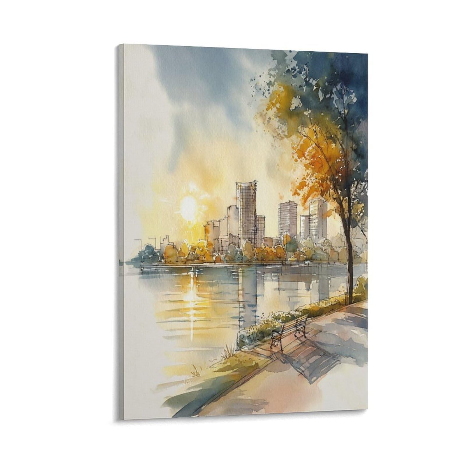 XWYMXZ Orlando Florida 24x36inch(60x90cm) Vintage Travel Poster Watercolor Canvas Art