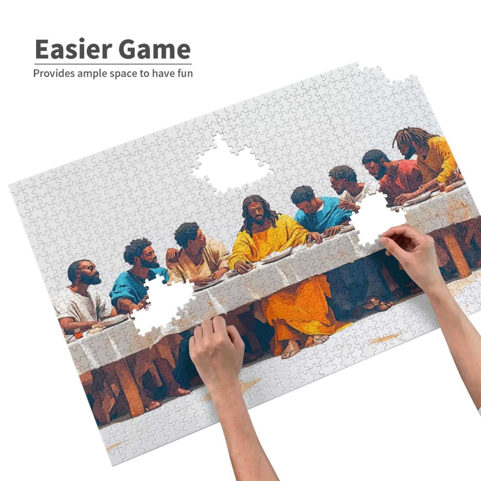 Jesús Puzzle 2000 Piezas,Rompecabezas Adultos de Madera,La Última Cena Puzzles Juegos Divertidos/Relajantes/Desafiantes para Adultos y Principiantes,como Regalo para Amigos y Seres Queridos M-16