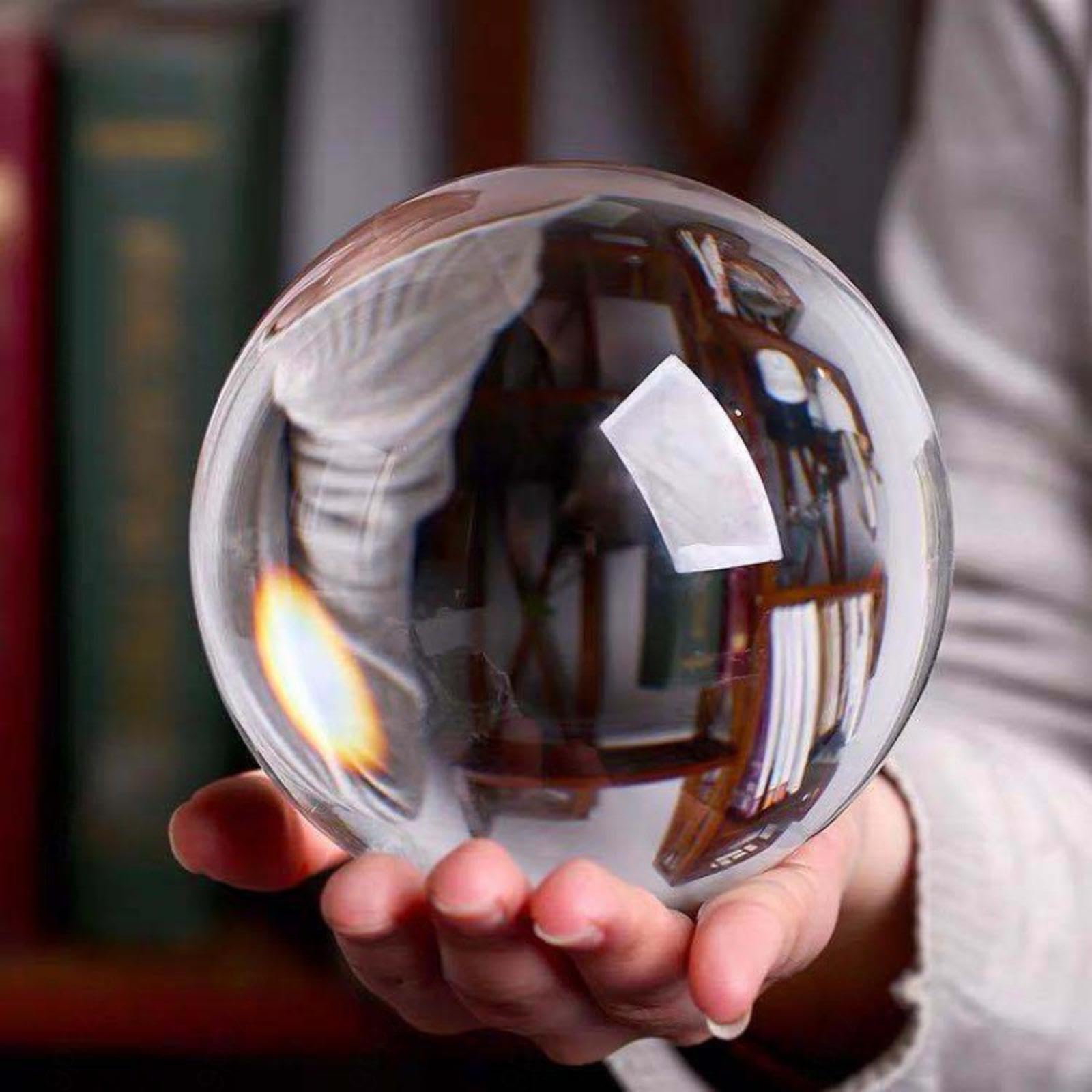 NIBHZ Crystal Ultra Clear Ball Manipulation Kontakt Jonglierball Lustige Gadgets Zaubertricks Illusion Magie,20cm