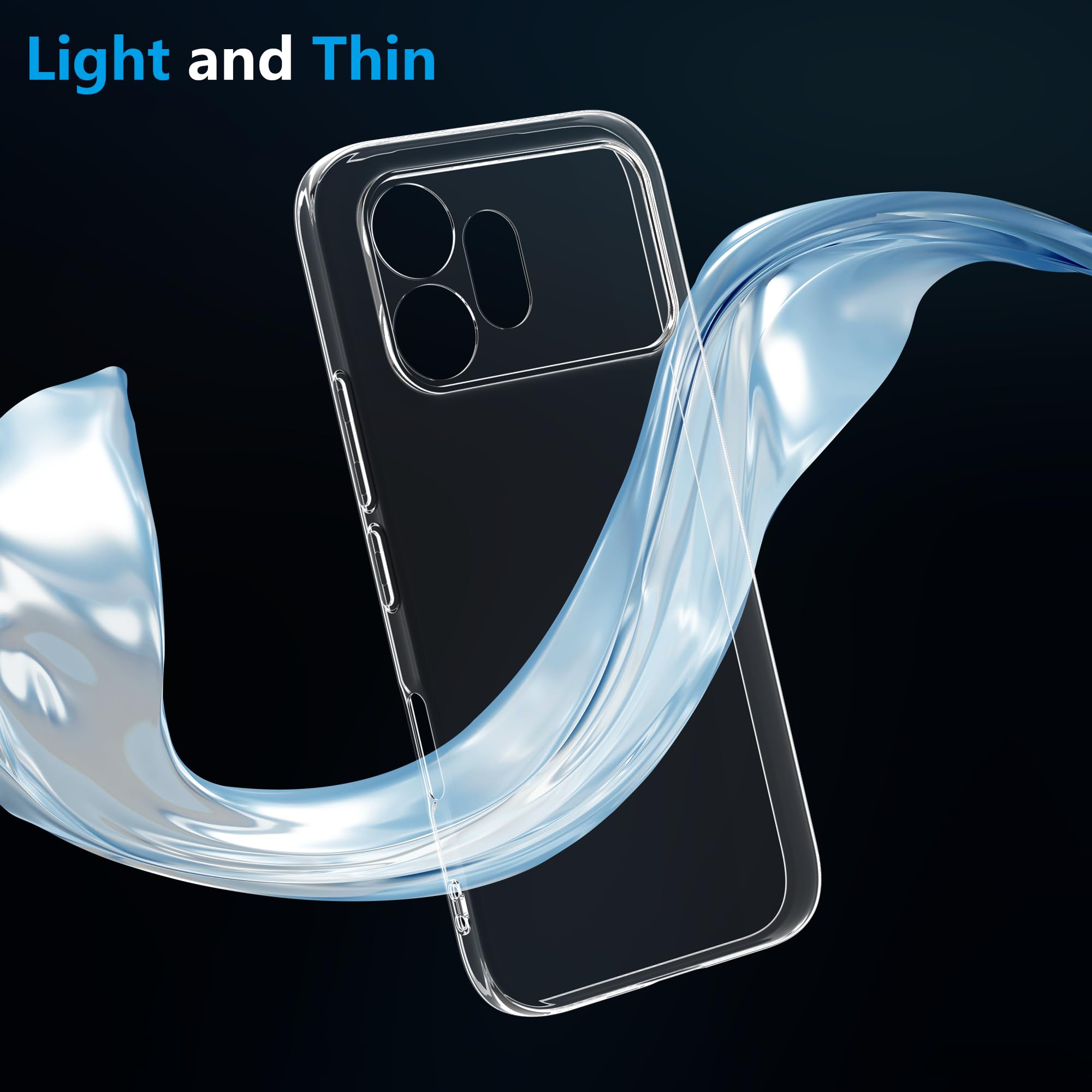 FDHYFGDY Cover per Honor 600 5G Custodia per Telefono, Anti-ingiallimento Antiurto Trasparente con Custodia Protettiva, Ultra Sottile Morbido in TPU Custodia Protettiva