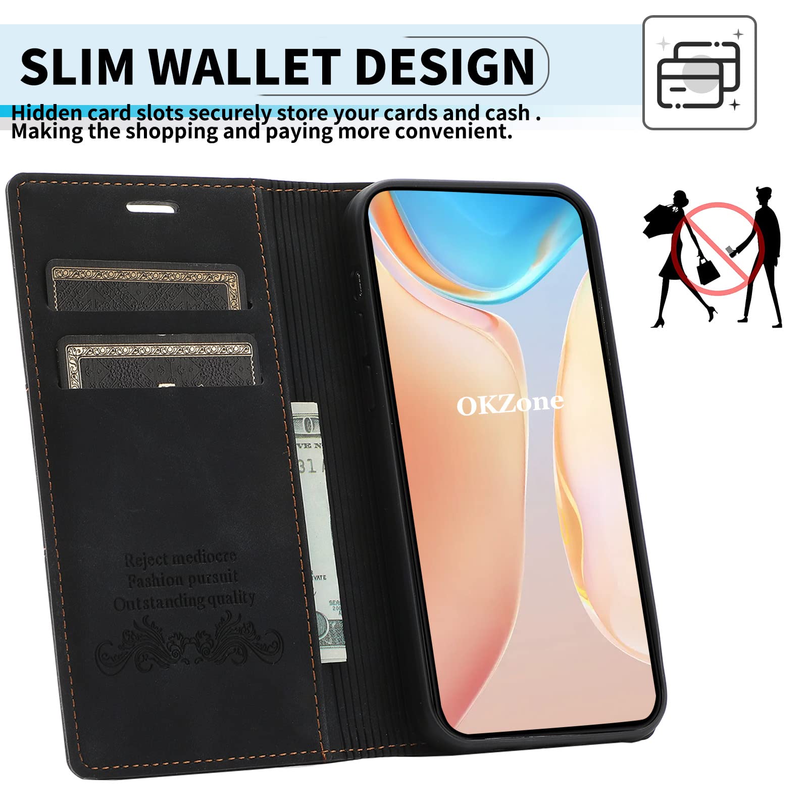 Cover per Huawei Mate 10 PRO, Custodia Flip Pelle Portafoglio Magnetica