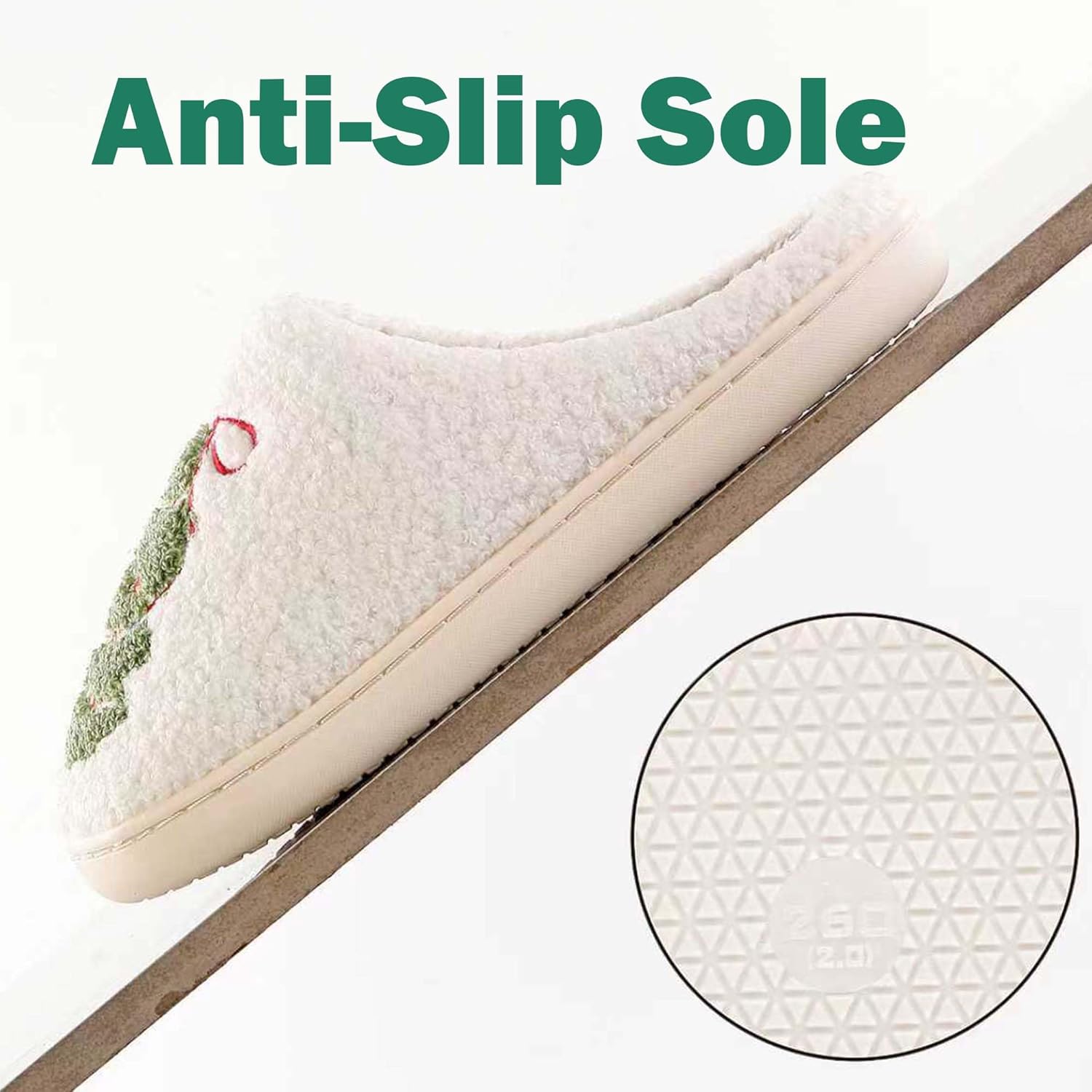 Christmas Slippers For Women Men Indoor Soft Warm Cotton Bedroom Reindeer Slippers House Memory Foam Slippers Cozy Fluffy Fall Winter Home Slippers - Image 7