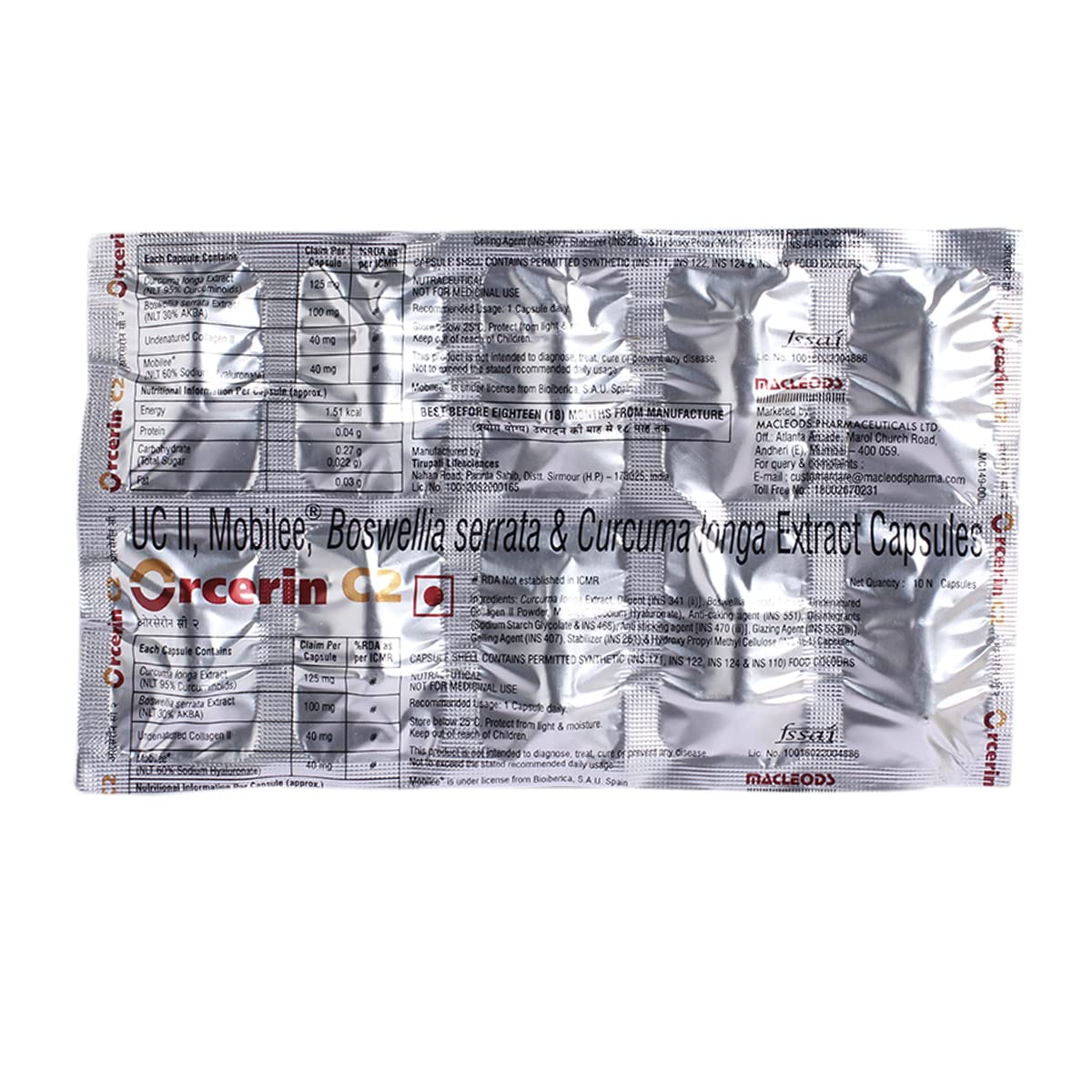 Orcerin C2 Capsule 10's