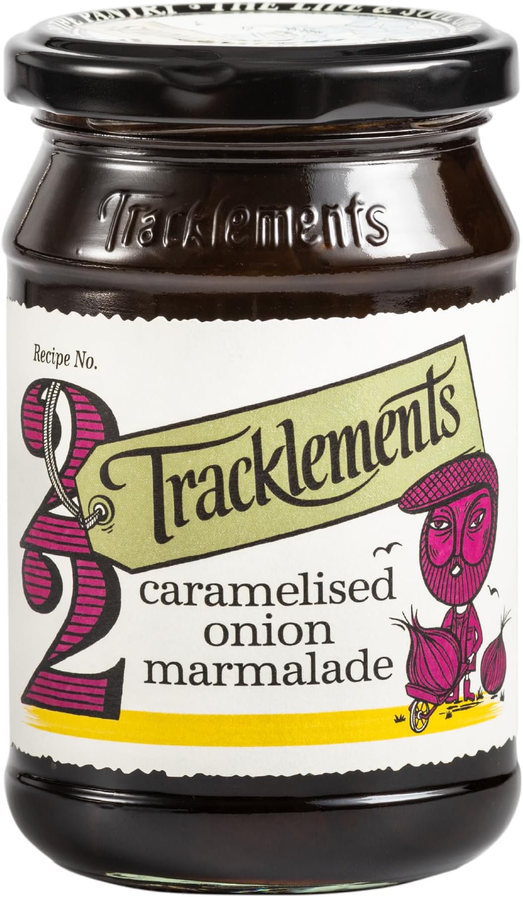 Tracklements Caramelised Onion Marmalade, The Ideal Condiment for Cheeses, Pates and Terrines or Partnered with Burgers and Hot Dog's| Gluten Free, Vegetarian and Vegan Friendly, 345g Jar