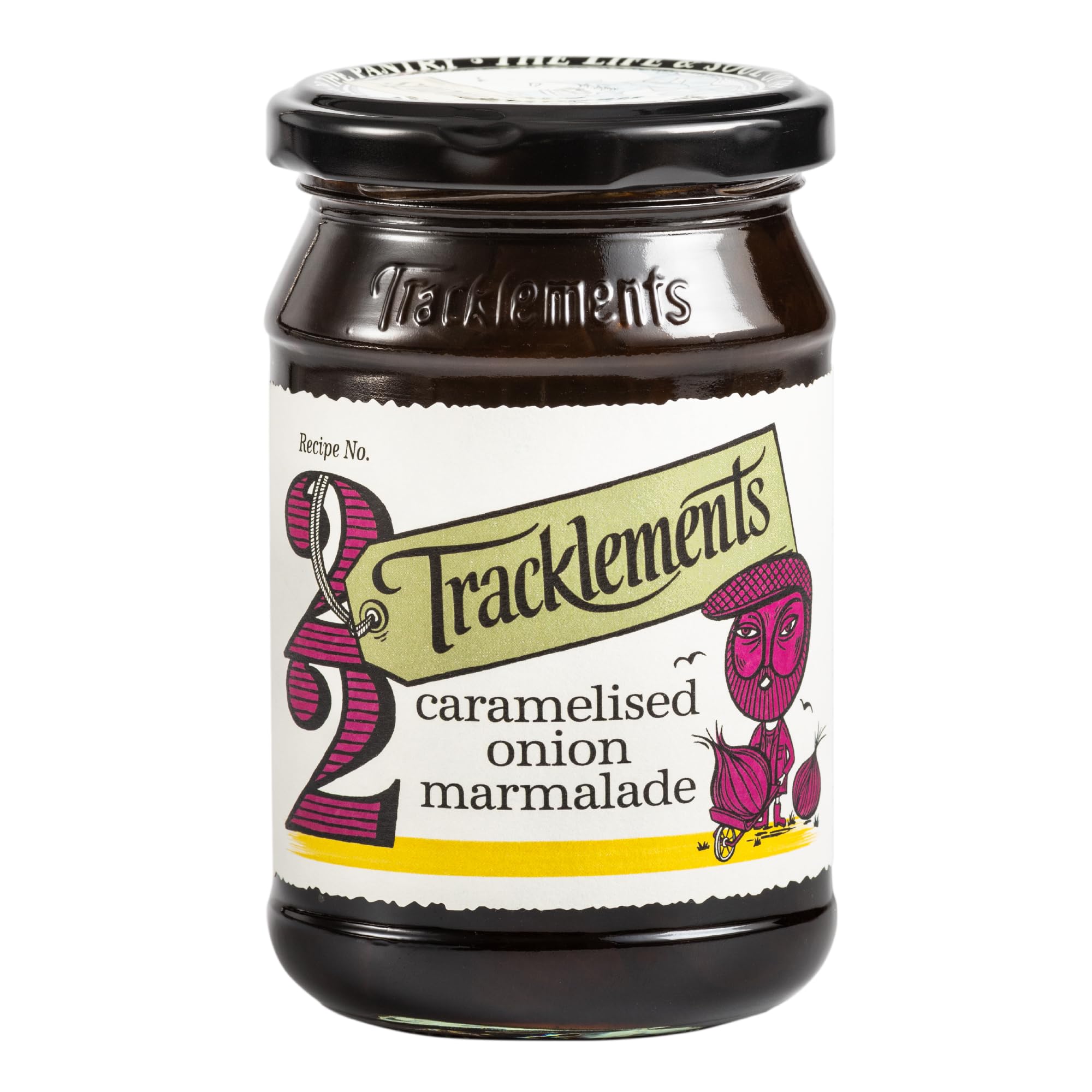 Tracklements Caramelised Onion Marmalade, The Ideal Condiment for Cheeses, Pates and Terrines or Partnered with Burgers and Hot Dog's| Gluten Free, Vegetarian and Vegan Friendly, 345g Jar
