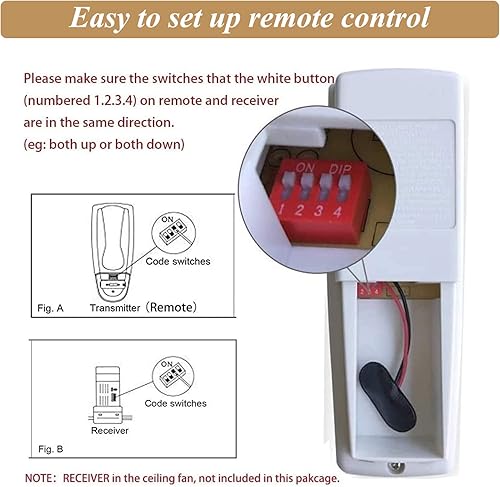 Miniatura 3 de Ventilador de techo con control remoto con reversa, control remoto con atenuador de repuesto para Hampton Bay, Hunter, compatible con UC7078T