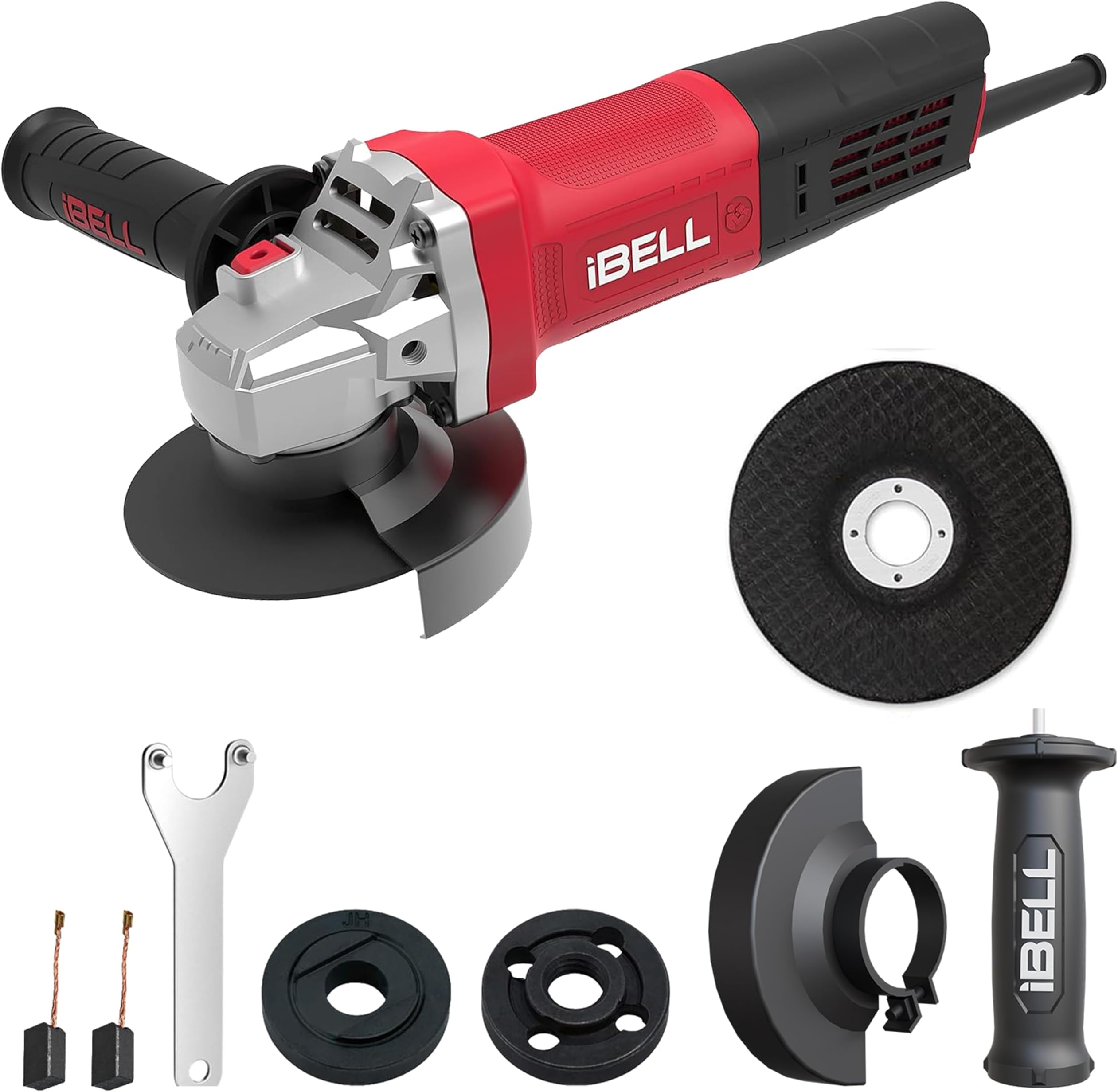 IBELL Angle Grinder AG10-70, 850W, Copper Armature, Disc dia 100mm, 11000RPM with 1 Grinding Wheel & Guard