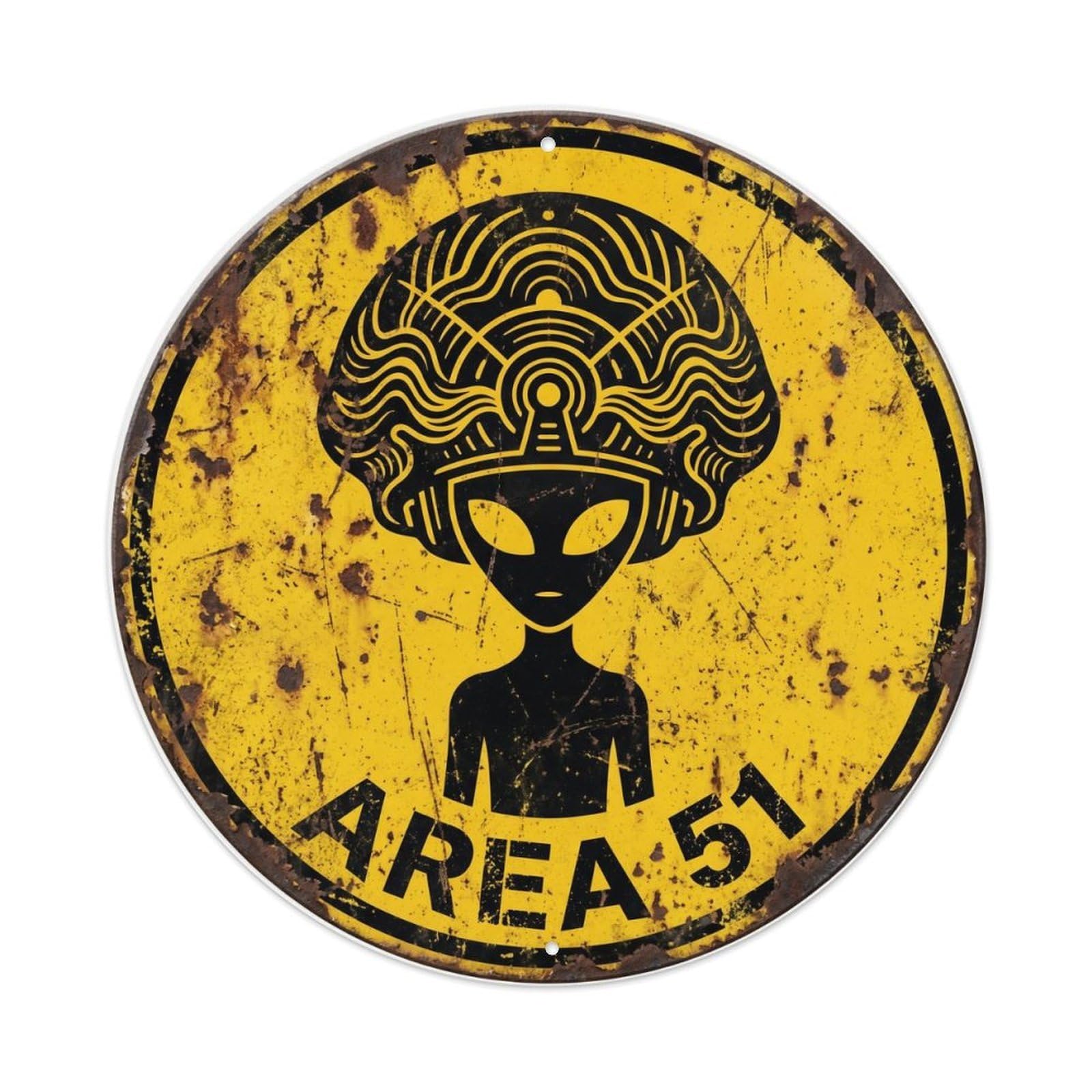 Alien Area 51 Psychic AmplifierMetal Tin Sign