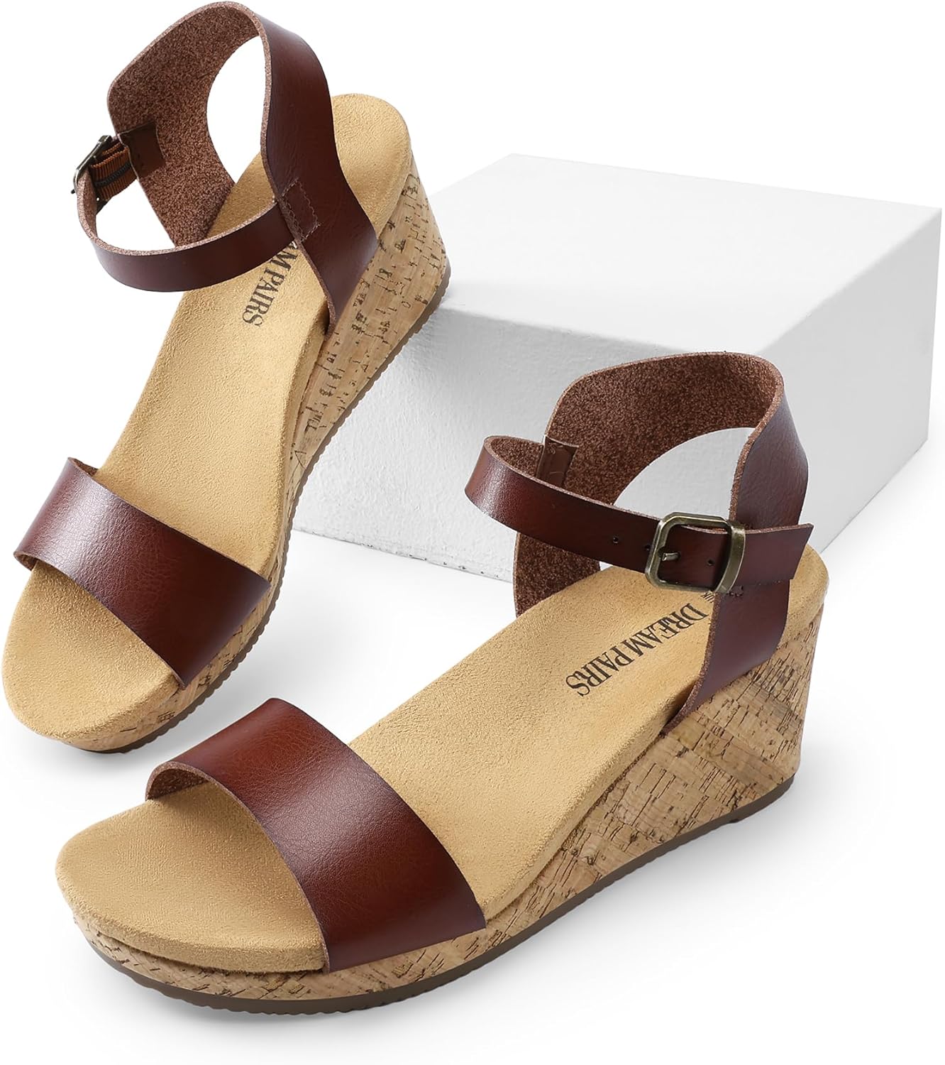 DREAM PAIRS Women's Open Toe Buckle Ankle Strap Platform Wedge Sandals for Women Summer Dressy Shoes | Women, Wedge, Platform, Open Toe, Ankle Strap, Buckle - Image 5
