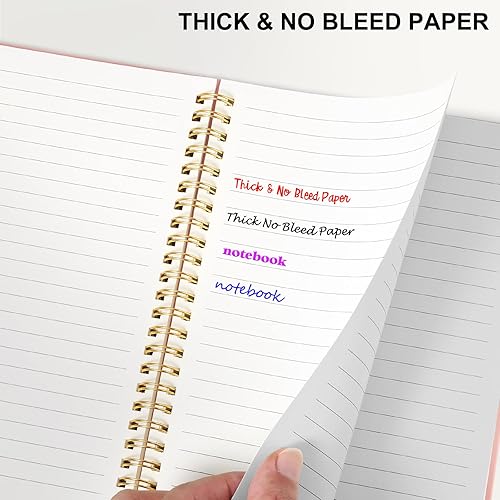 Miniatura 4 de Cuaderno de espiral rayado, cuaderno A5 de tapa dura en espiral para el trabajo, 5.7 x 8.2 pulgadas, cuadernos de papel grueso de 3.53 ozm