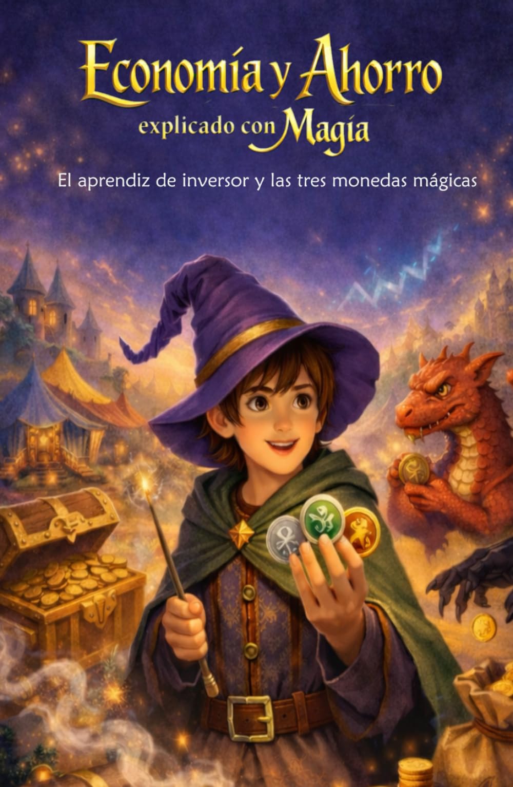 Economía y Ahorro explicado con Magia: El aprendiz de inversor y las tres monedas mágicas