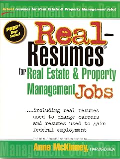 Real-Resumes for Real Estate & Property Management Jobs (Real-Resumes Series) (English Edition)