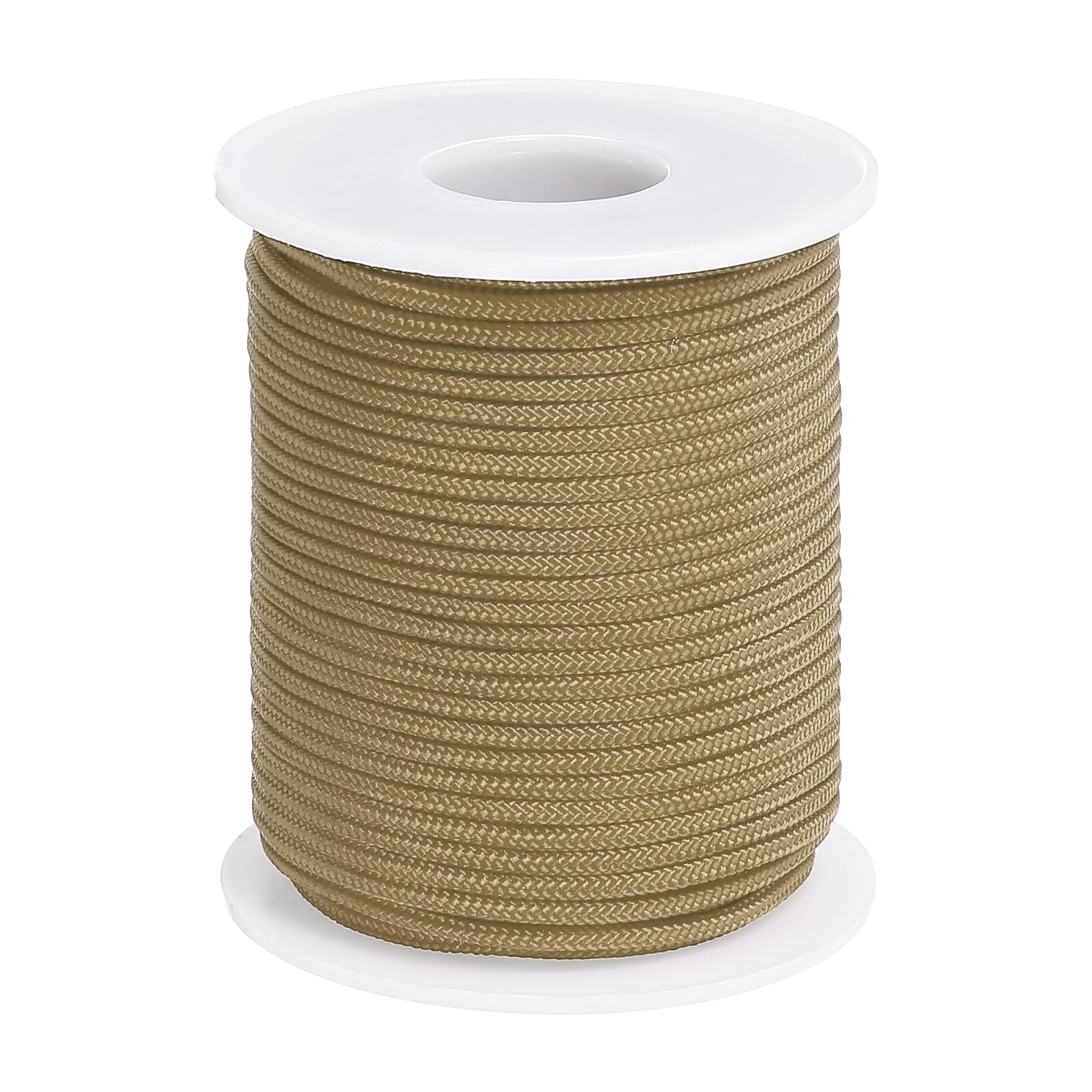 PATIKIL Nylon Cord 0.08 Inch (2mm) x 31 Yards, Bracelet String Braided Nylon Thread Chinese Knotting Cord for Jewelry Making Beading Necklaces Blind Wind Chimes, Khaki