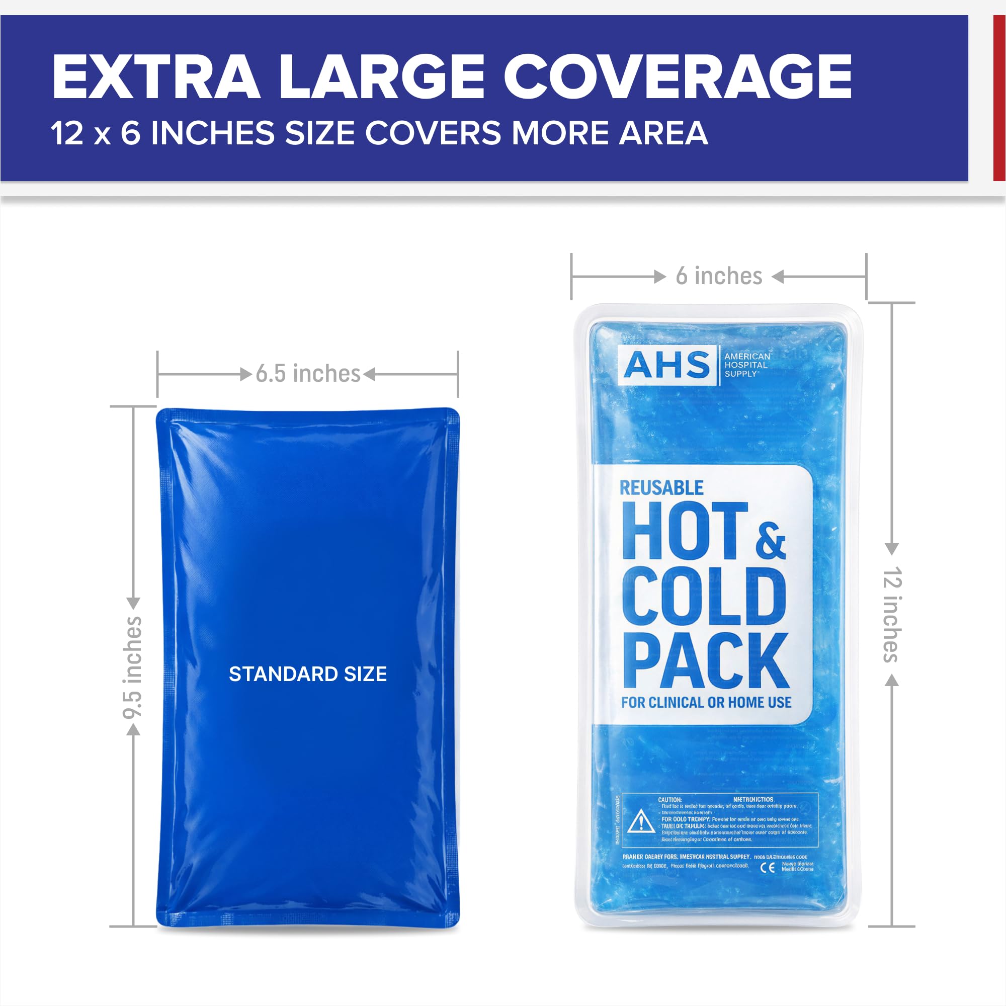 American Hospital Supply | Paquete reutilizable para frío y caliente | Caja de 12 pares (24 cada uno)