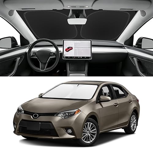 Miniatura 17 de Parasol de parabrisas de ajuste personalizado para Nissan Titan 2017-2024, bloquea los rayos UV y el calor, parasol de ventana delantera, fácil