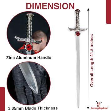 Armory ReplicasTM Legendary & Cat Fantasy Swords Polished Steel Blades Unique Hilts Includes Display Stand & Sheath