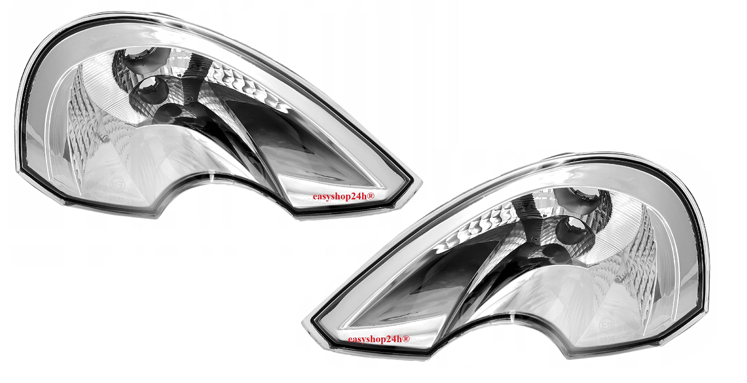 Set di 2 Fanale Fanalino Freccia Anteriore Destro e Sinistro Per Modus da 2004 Luce Indicatore Di Direzione Lampeggiatore Bianco Trasparente Crystal