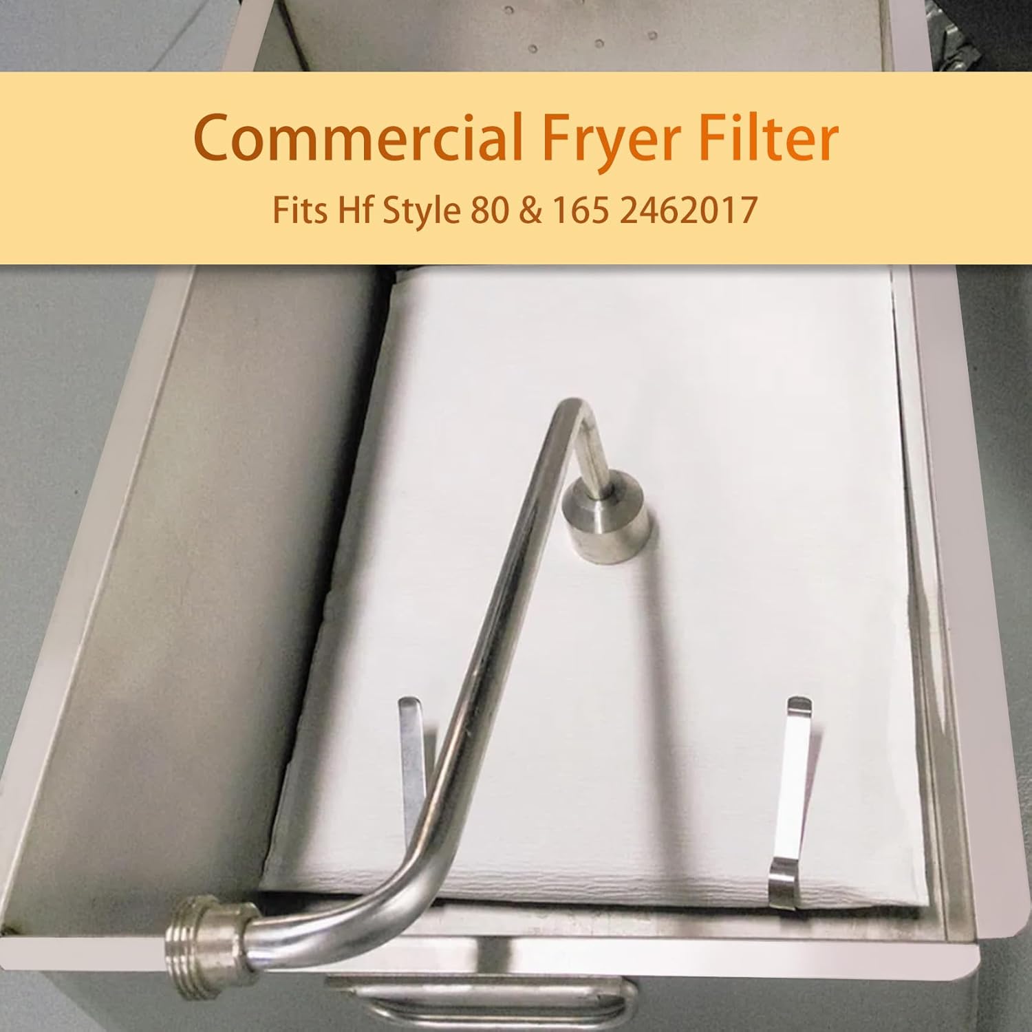 FE09 Commercial Fryer Filter Paper 17 1/2 x 18 1/2, Fits Hf Style 80 & 130 & 165, Fits RF Hunter HF Series Oil Filters (Post 1991 Models) and Filter Screen Filter Screen HF2515, 100 Sheets, 2462017