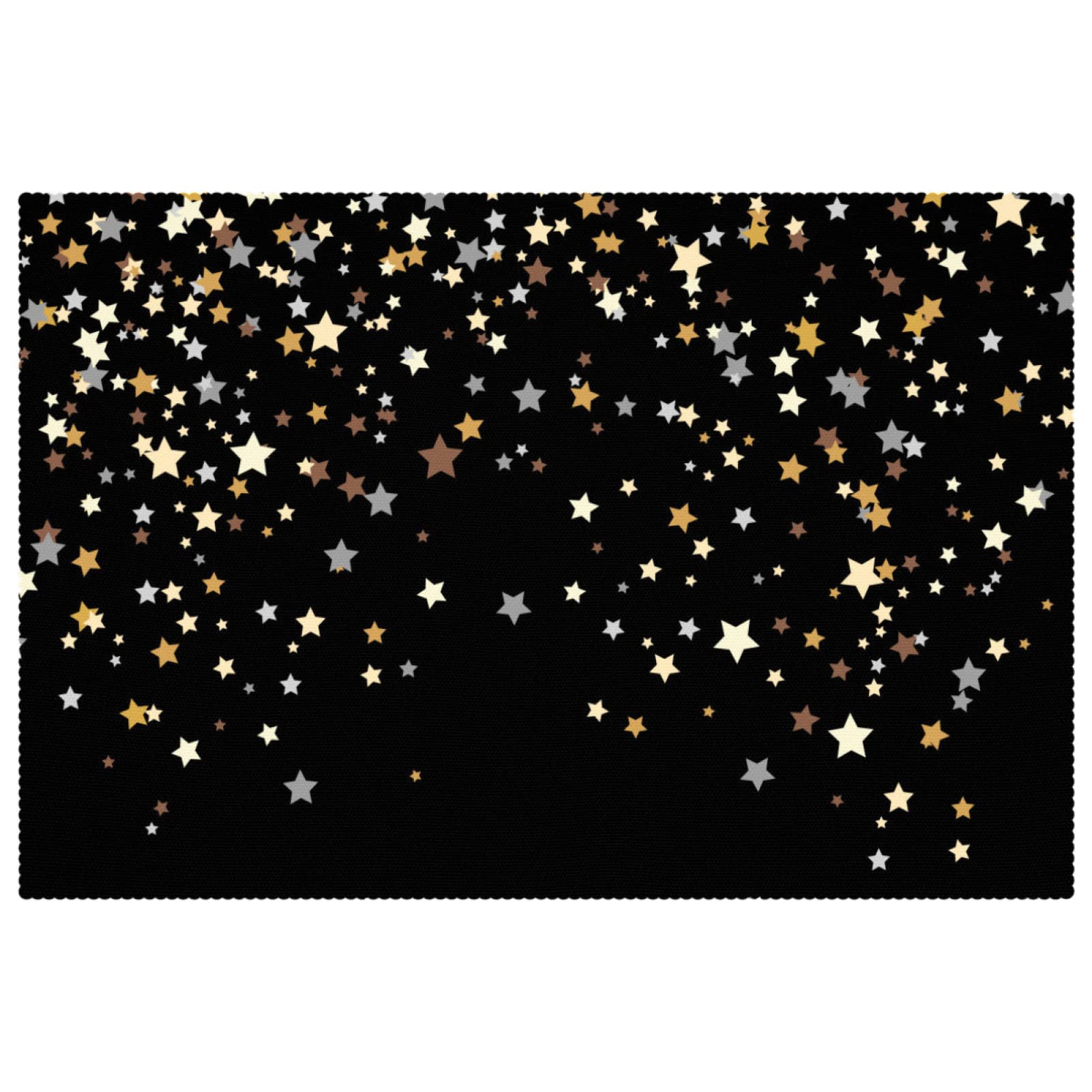 Sets de table galaxie noirs lavables et résistants à la chaleur