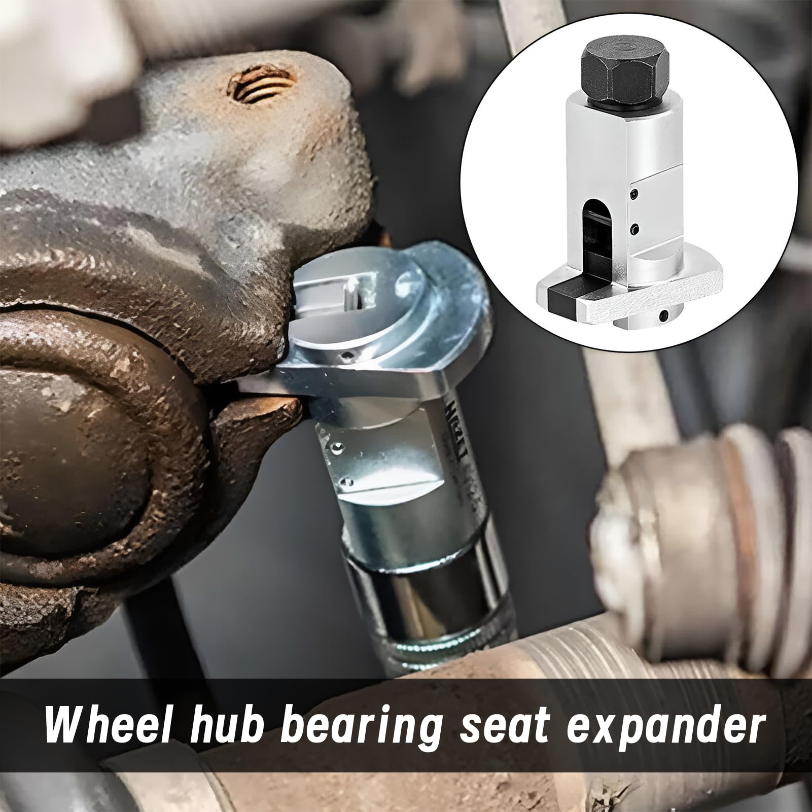 Herramienta para amortiguadores de automóvil, expansor de asiento de rodamiento de rueda, separador de suspensión universal, herramienta para amortiguadores de acero, adecuada para extracción